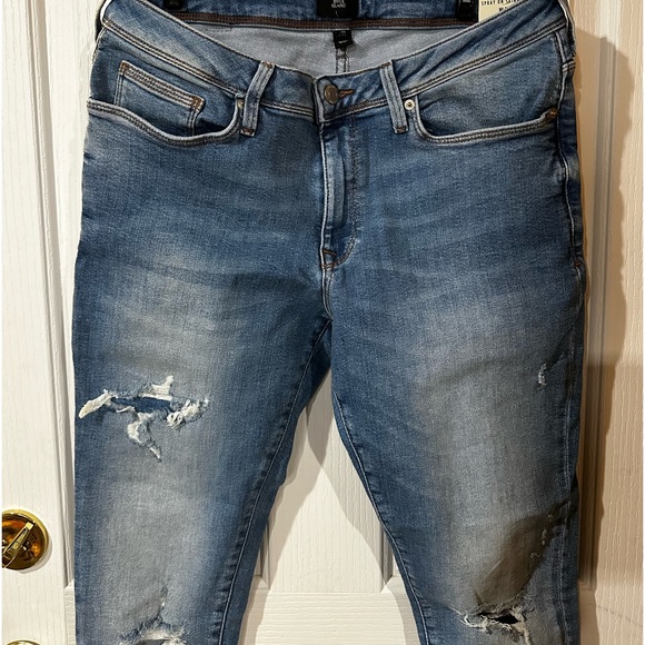 NWT River Island Ollie Spray On Skinny Stretch Distressed Jeans - Picture 3 of 11